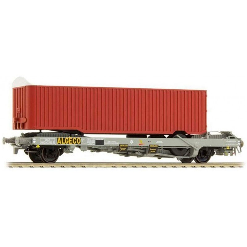REE WB 336 H0 1/87 SNCF carro CANGURO "ALGECO" CON RIMORCHIO EP. III