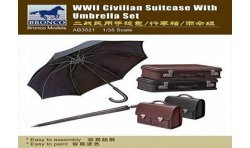 BRONCO MODELS 1/35 AB3521 KIT WWII VALIGIE E OMBRELLI CIVILI