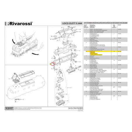 RIVAROSSI SPARE 10 REPLACEMENTS E444 FS ART. HS1136