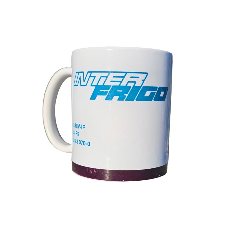 PEG MODEL "INTERFRIGO" COLLECTOR'S MUG WITH JUTE BAG