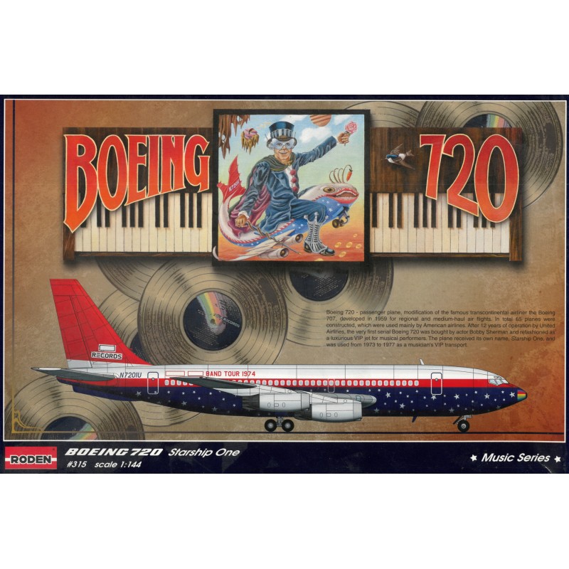 RODEN BOEING 720 STARSHIP ONE MUSIC SERIES 1/144 ART. 315