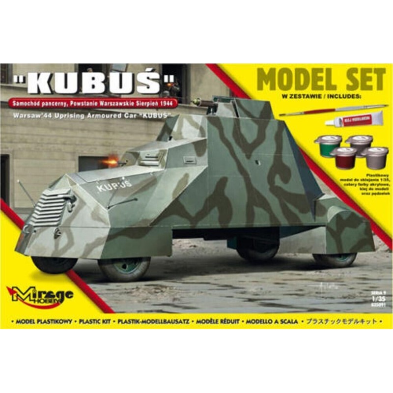 MIRAGE HOBBY 835091 Kit Kubus (Warsaw'44 Uprising Armoured Car) - 1/35