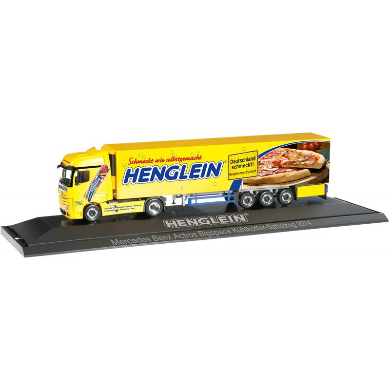 HERPA SPECIAL SERIES Mercedes-Benz Actros Bigspace refrigerated box semitrailer Henglein pizza dough 1/87 H0 ART. 121569